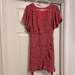 Ruffle Faux Wrap Dress